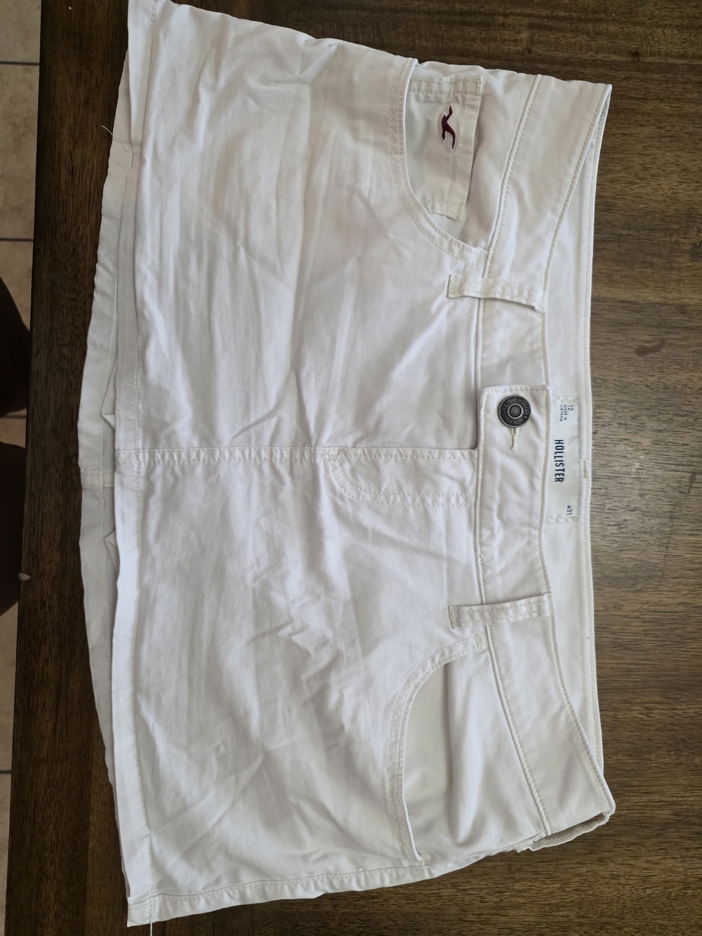 Hollister White Women's Cotton Shorts
